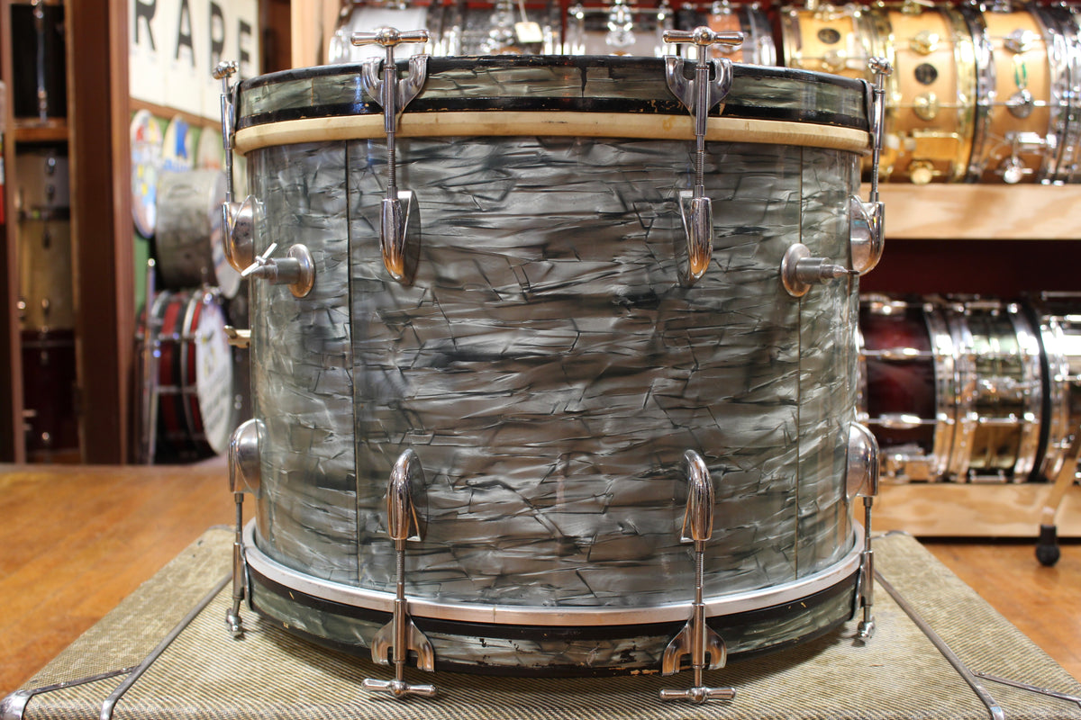 1950s Gretsch Progressive Jazz Outfit in Midnight Blue Pearl 14x20 8x12 16x16
