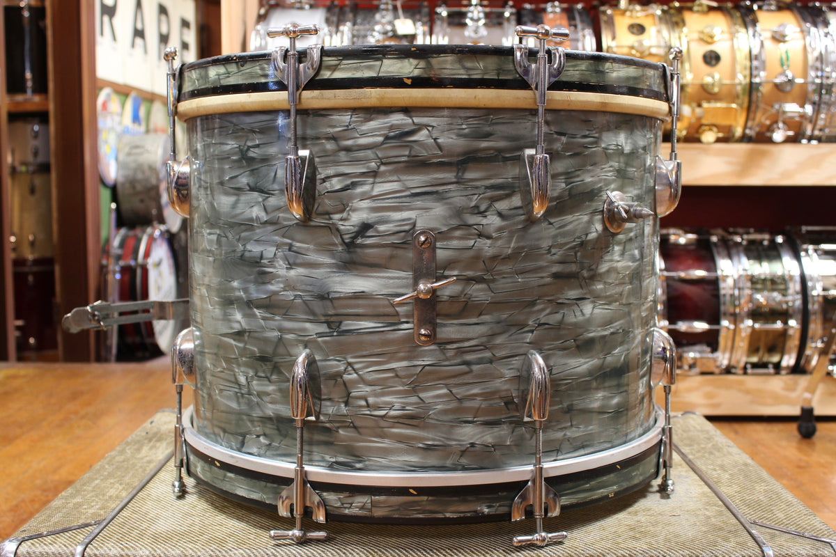 1950s Gretsch Progressive Jazz Outfit in Midnight Blue Pearl 14x20 8x12 16x16