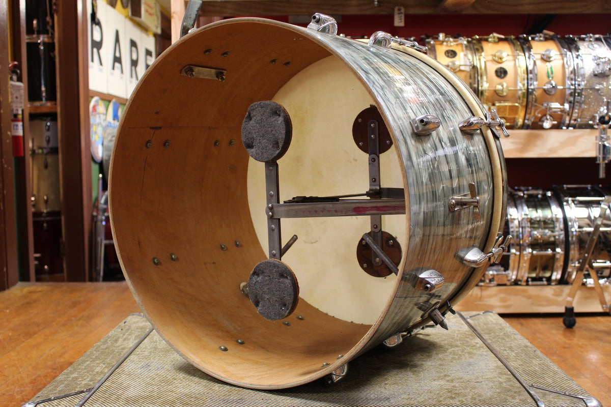 1950s Gretsch Progressive Jazz Outfit in Midnight Blue Pearl 14x20 8x12 16x16