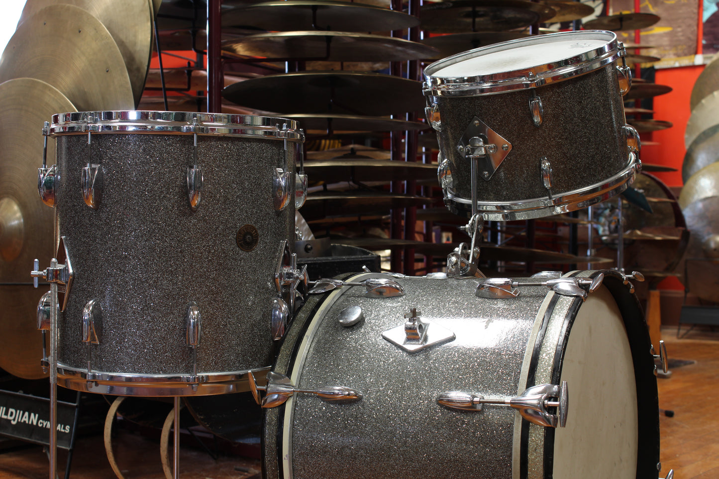 1960s Gretsch Progressive Jazz in Silver Sparkle 14x18 14x14 8x12