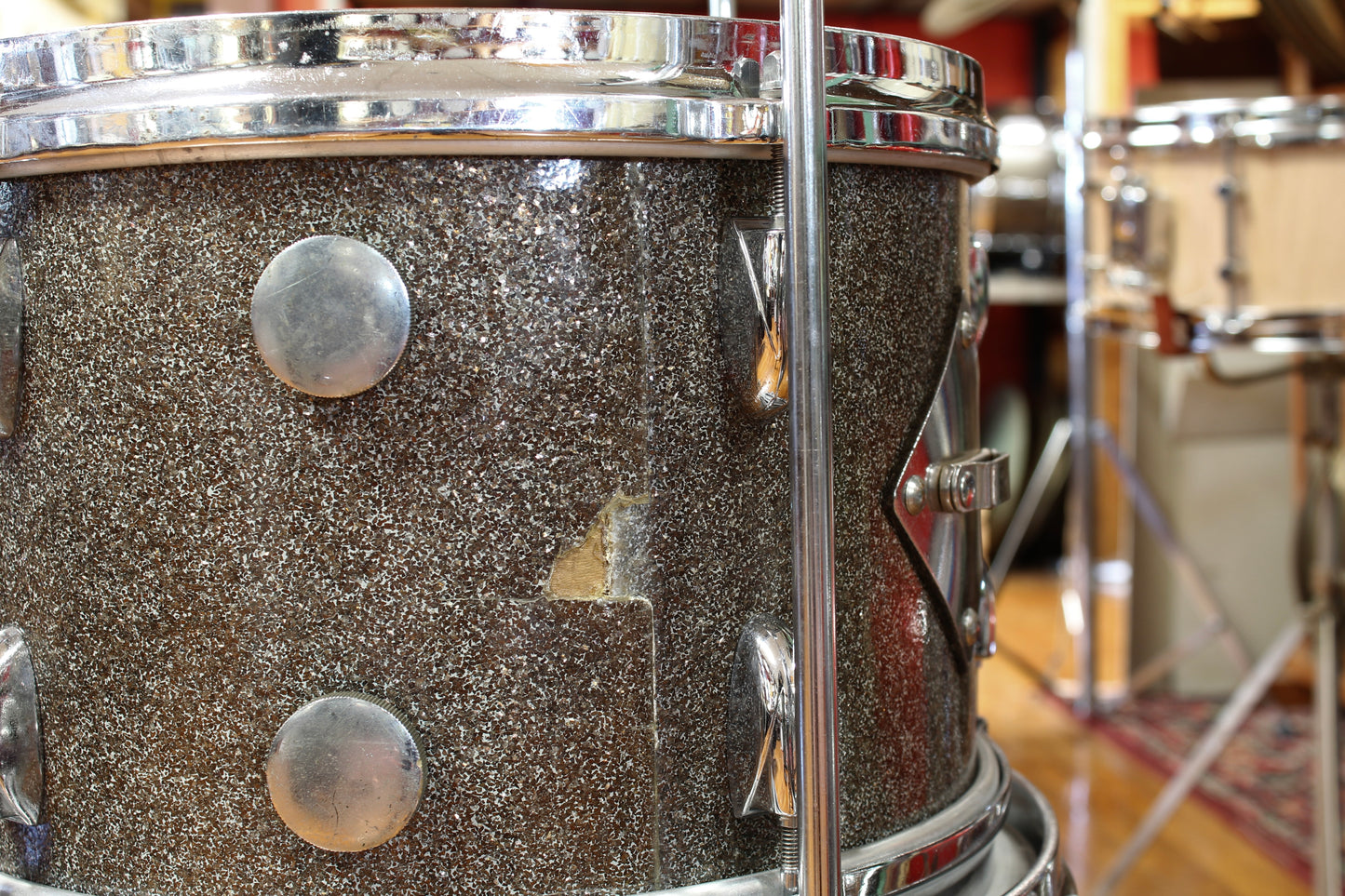 1960s Gretsch Progressive Jazz in Silver Sparkle 14x18 14x14 8x12