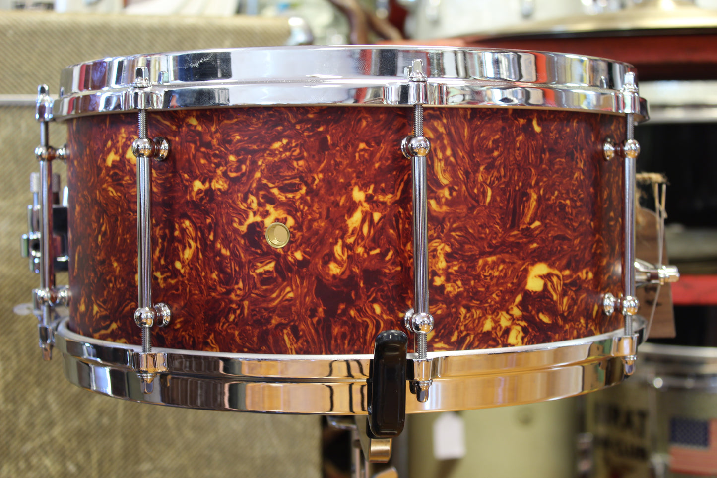 Kerf Drum Co. Tulip Snare Drum in Tortoise Shell 6.5"x14"