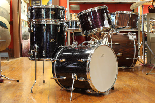 1960s Slingerland Bop kit in Black Sparkle Pearl 16x16 14x14 8x12 5.5x14