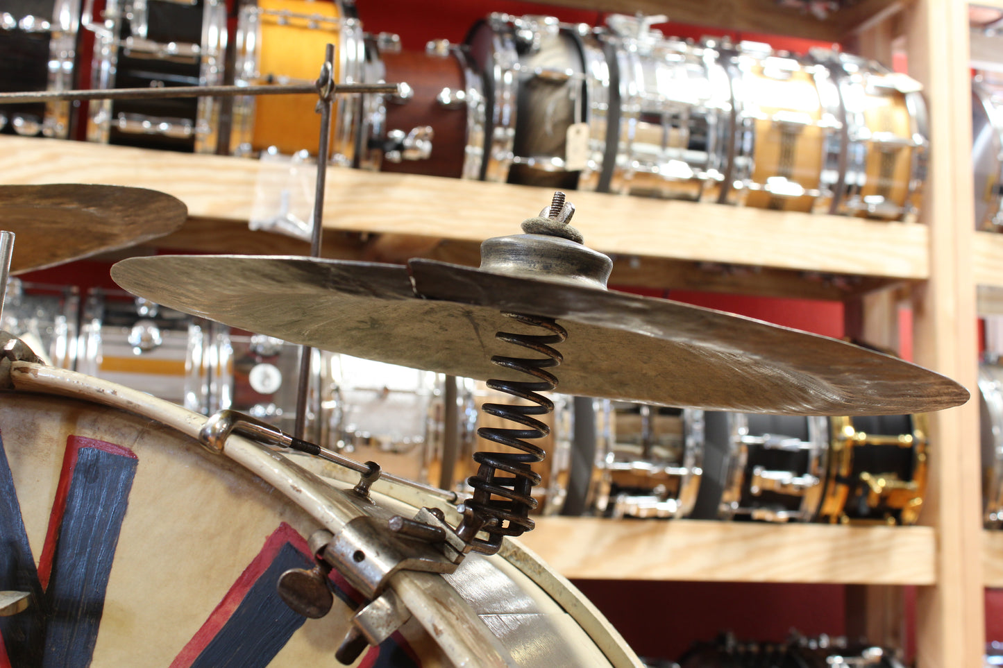Early 1900s Lyon & Healy Trap Drum Kit in White Lacquer 12x24 3x14