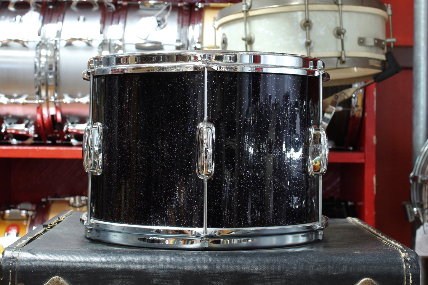 1960's Slingerland 9"x13" Stage Band Tom in Black Sparkling Pearl