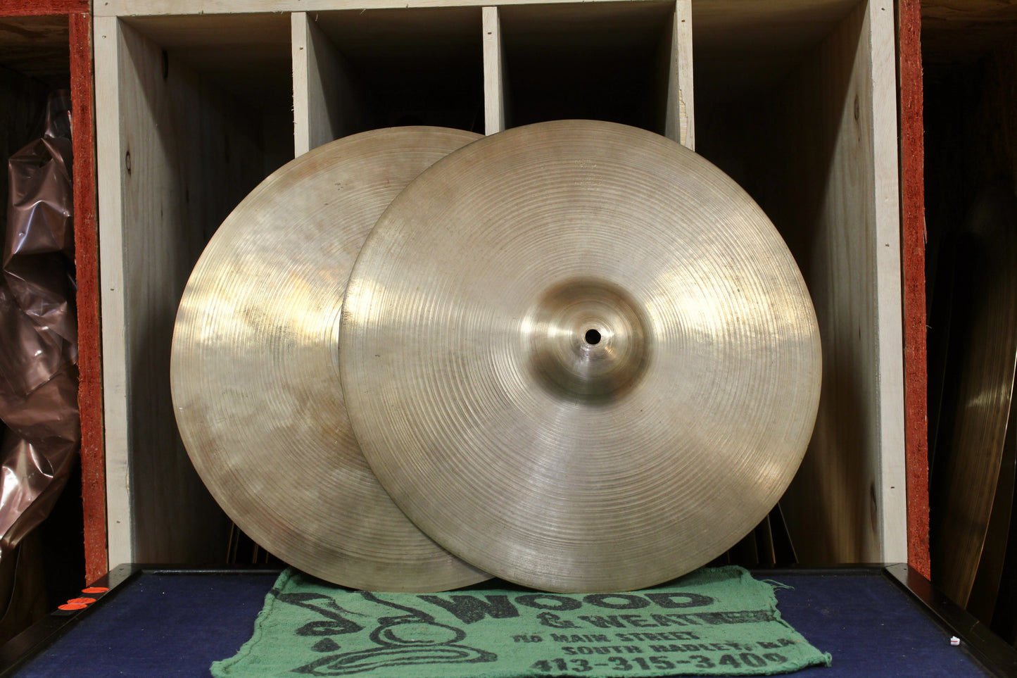 1946-53 A. Zildjian 14" Transition Stamp Hi-Hats 632/709g