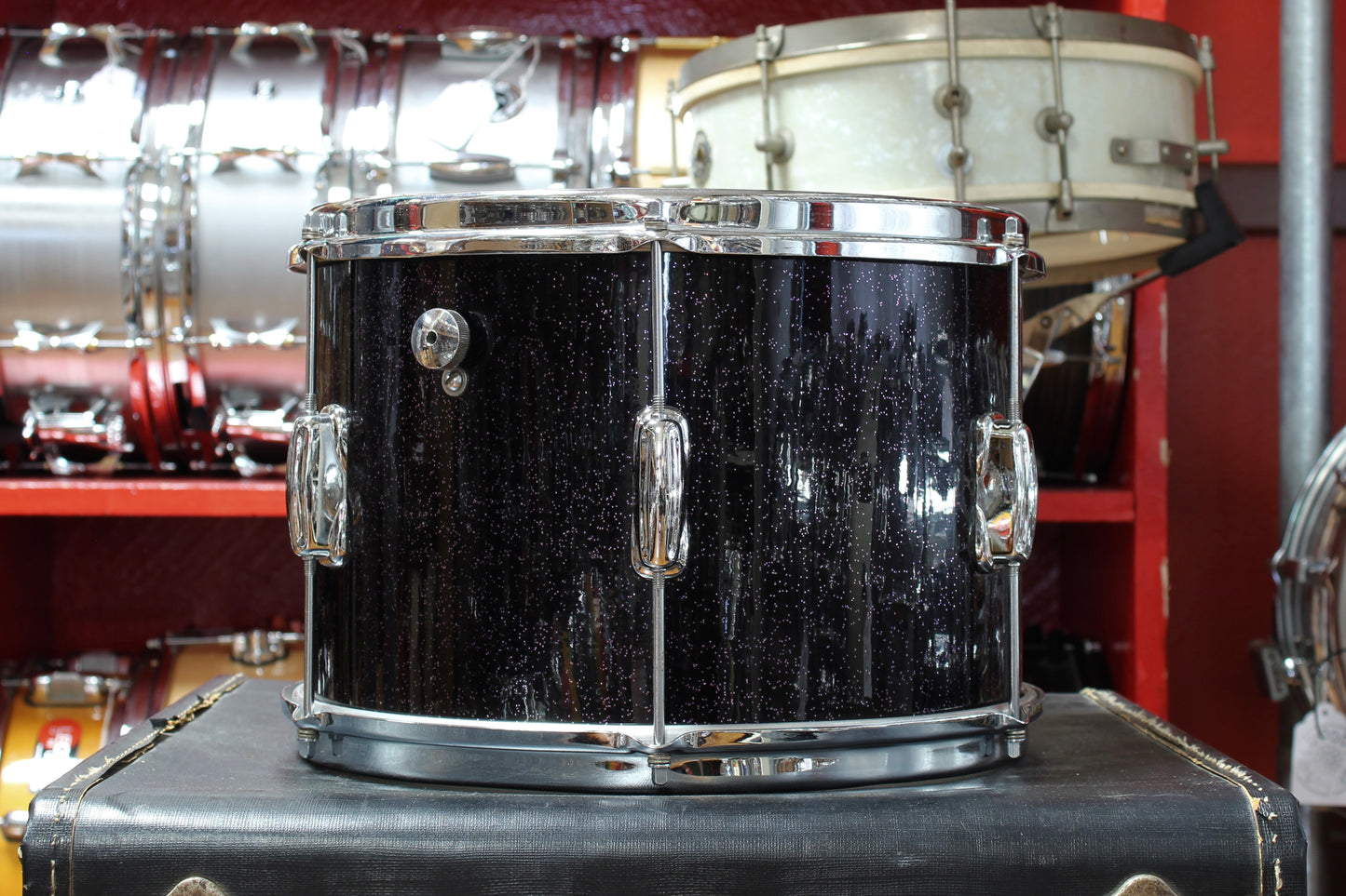 1960's Slingerland 9"x13" Stage Band Tom in Black Sparkling Pearl