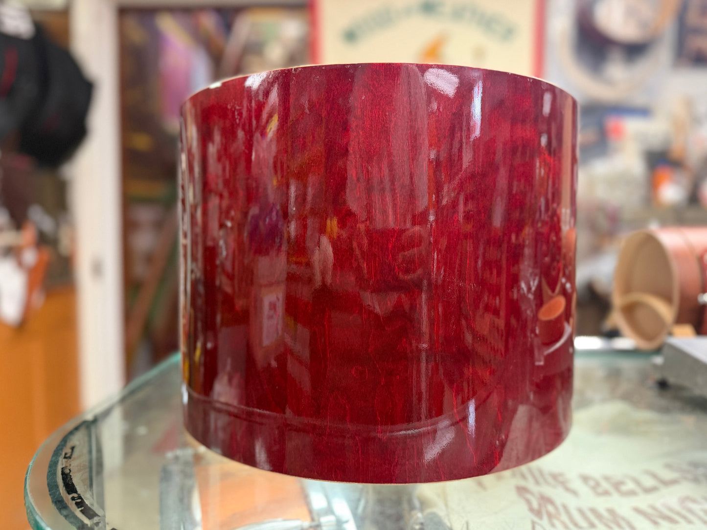Andante Snare Drum Shell - Red Stain 10x14