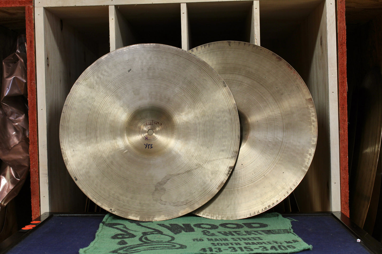 1946-53 A. Zildjian 14" Transition Stamp Hi-Hats 632/709g