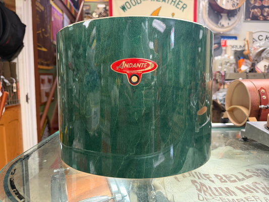 Andante Snare Drum Shell - Green Stain 10x14