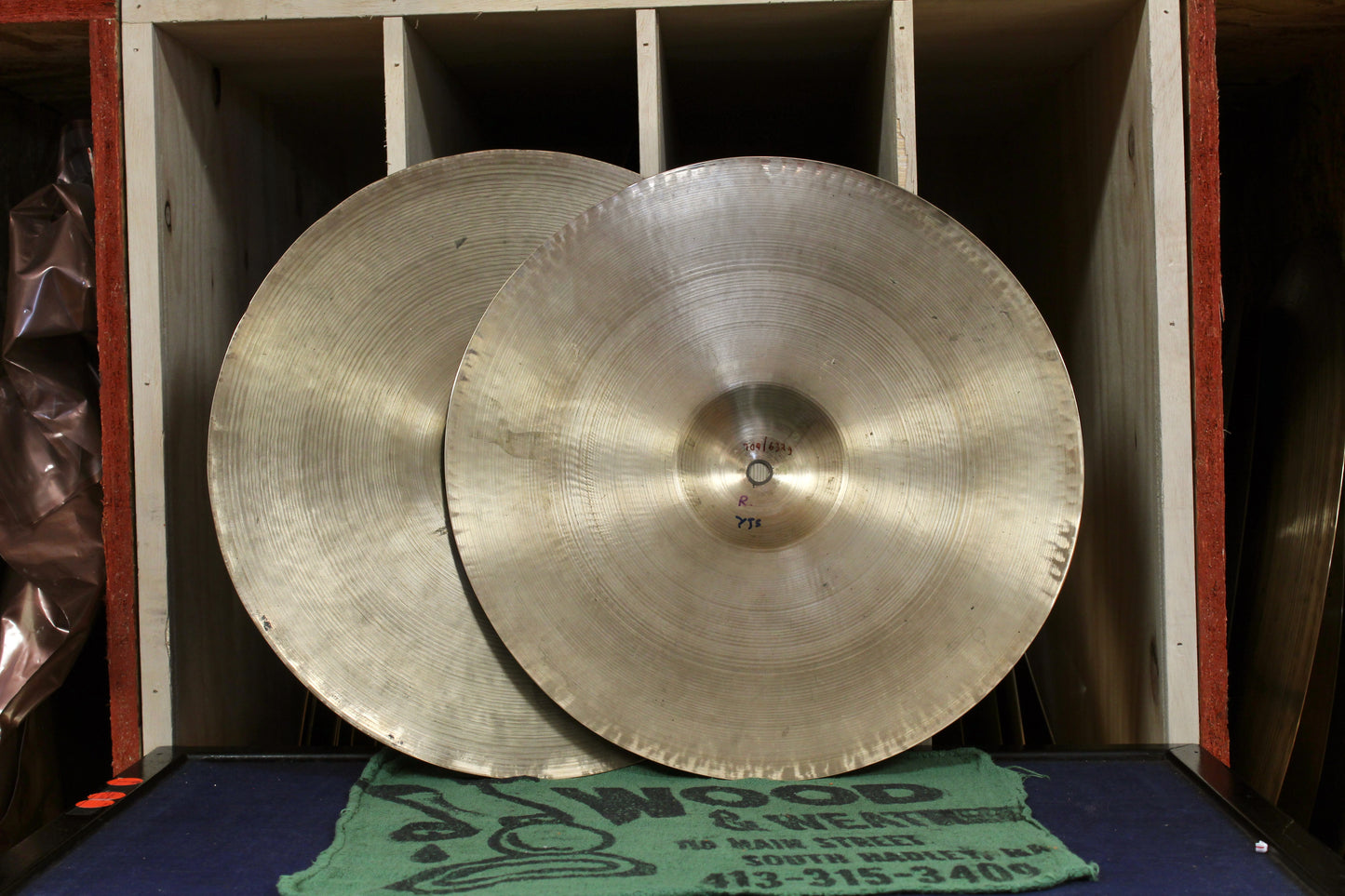 1946-53 A. Zildjian 14" Transition Stamp Hi-Hats 632/709g