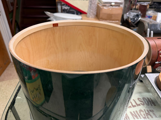 Andante Snare Drum Shell - Green Stain 10x14