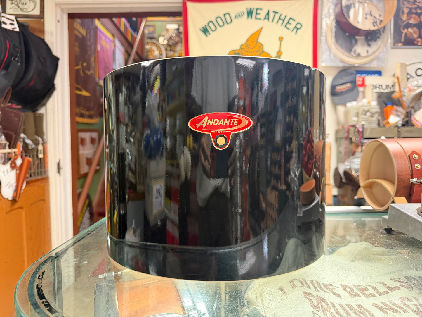 Andante Snare Drum Shell - Black Lacquer 10x14