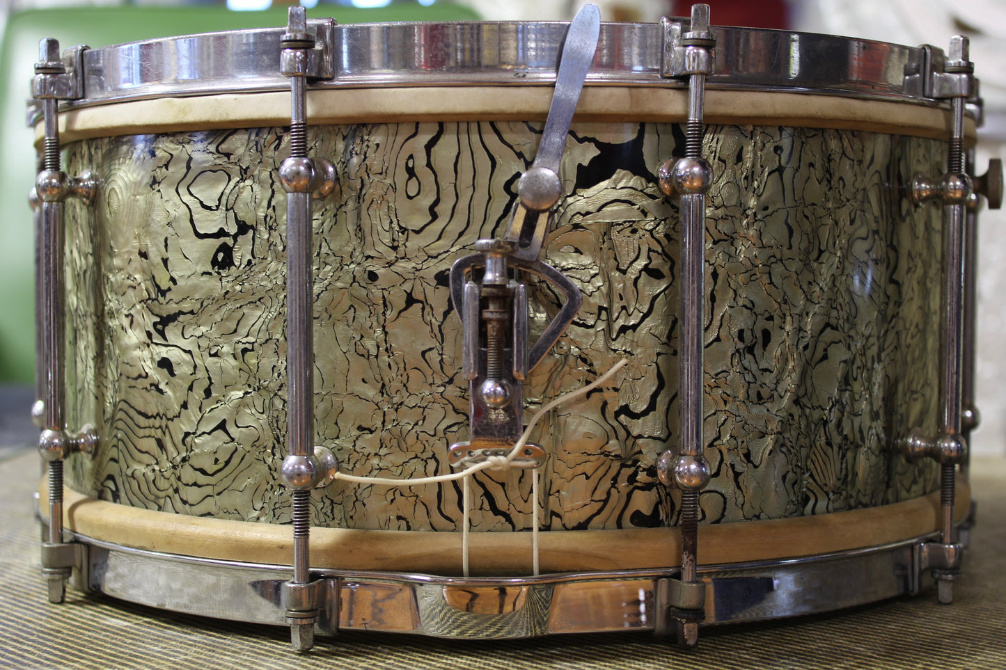 1935 Ludwig Abalone Pearl Outfit 14x28 6.5x14