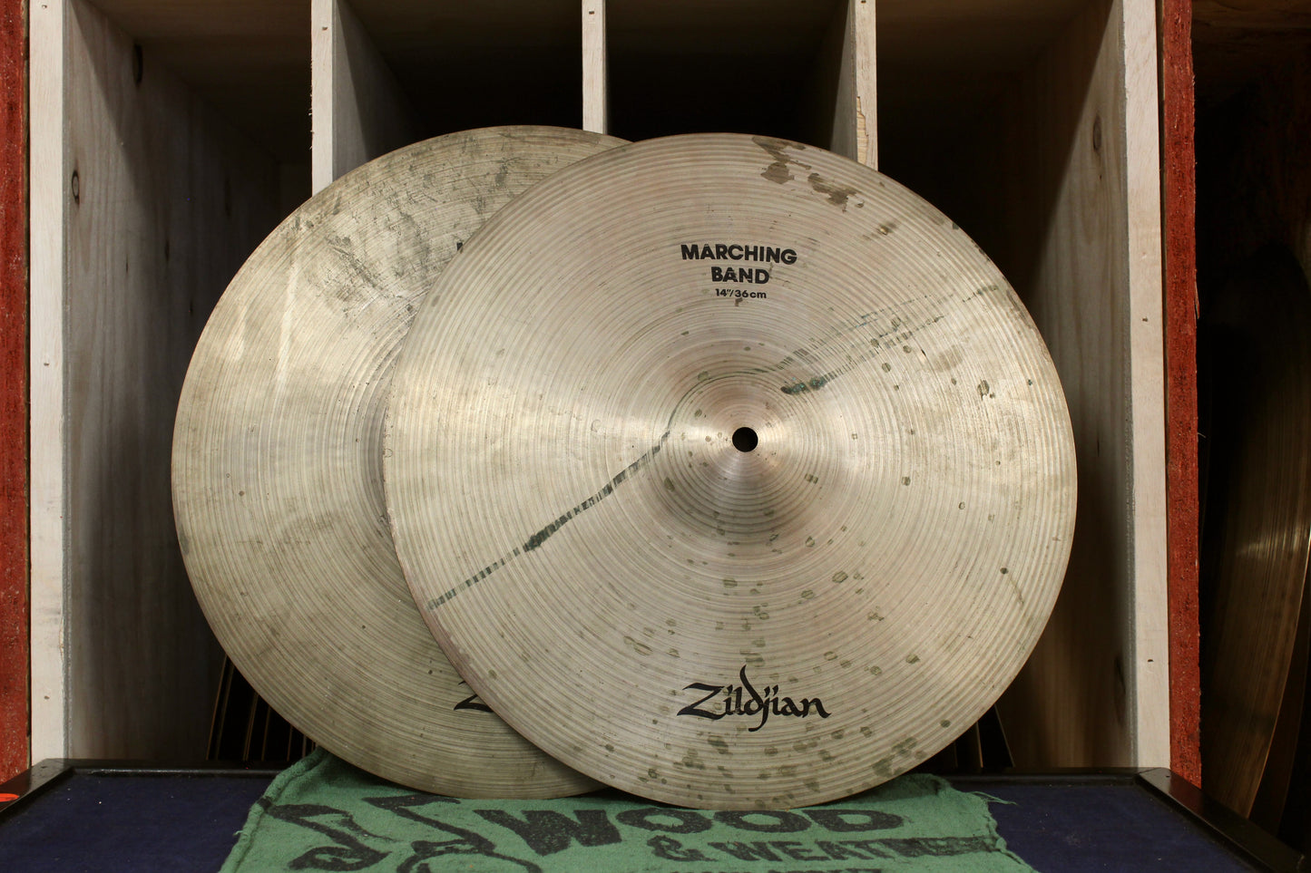 1980s Zildjian 14" A Marching Band Cymbal Pair 1250/1304g