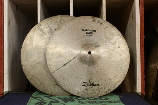 1980s Zildjian 14" A Marching Band Cymbal Pair 1250/1304g