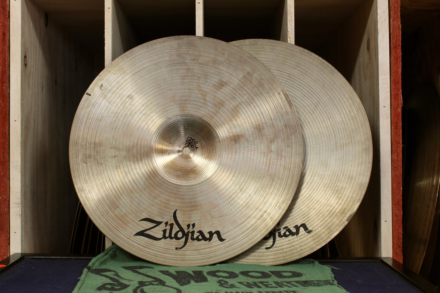 1980s Zildjian 14" A Marching Band Cymbal Pair 1250/1304g