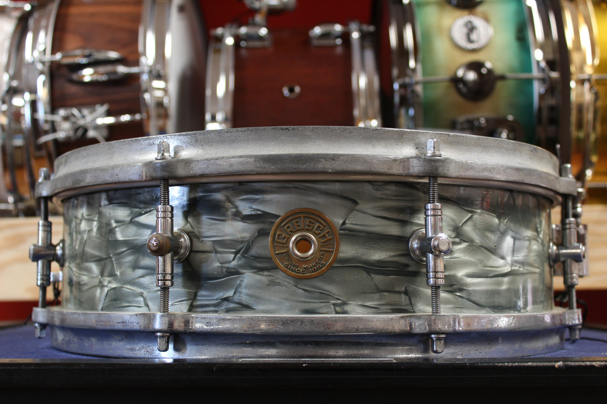 1950s Gretsch 4x14 Max Roach Signature Snare Drum in Midnight Blue Pearl