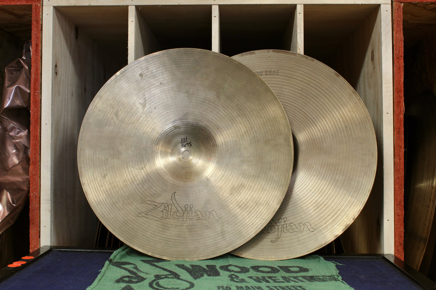 1970s A. Zildjian 14" New Beat Hi-Hats 1111/1475g