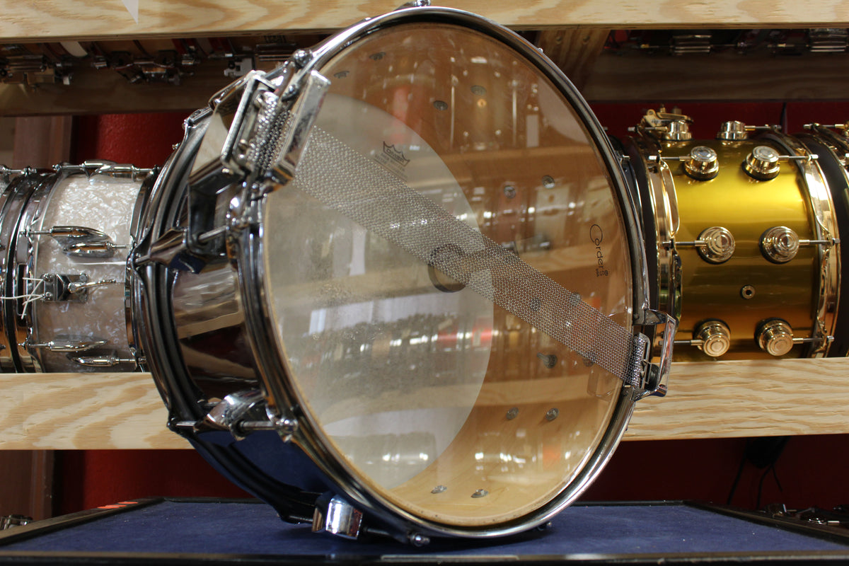 1980s Corder 6.5x14 Chrome Over Wood Snare Drum