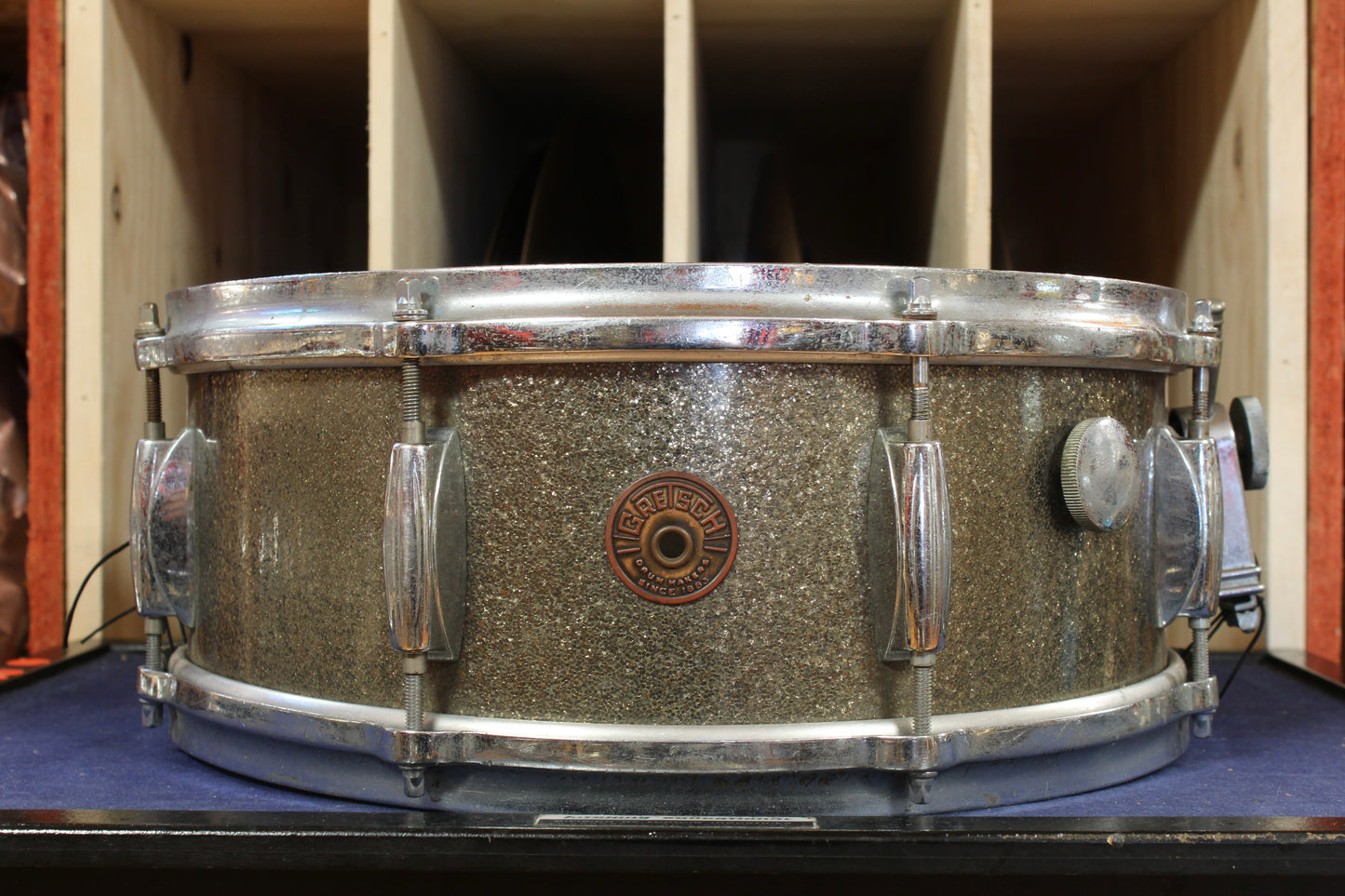 1960s Gretsch 5.5x14 Name Band Model Snare Drum in Starlight Sparkle