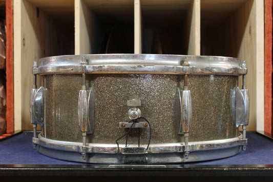 1960s Gretsch 5.5x14 Name Band Model Snare Drum in Starlight Sparkle