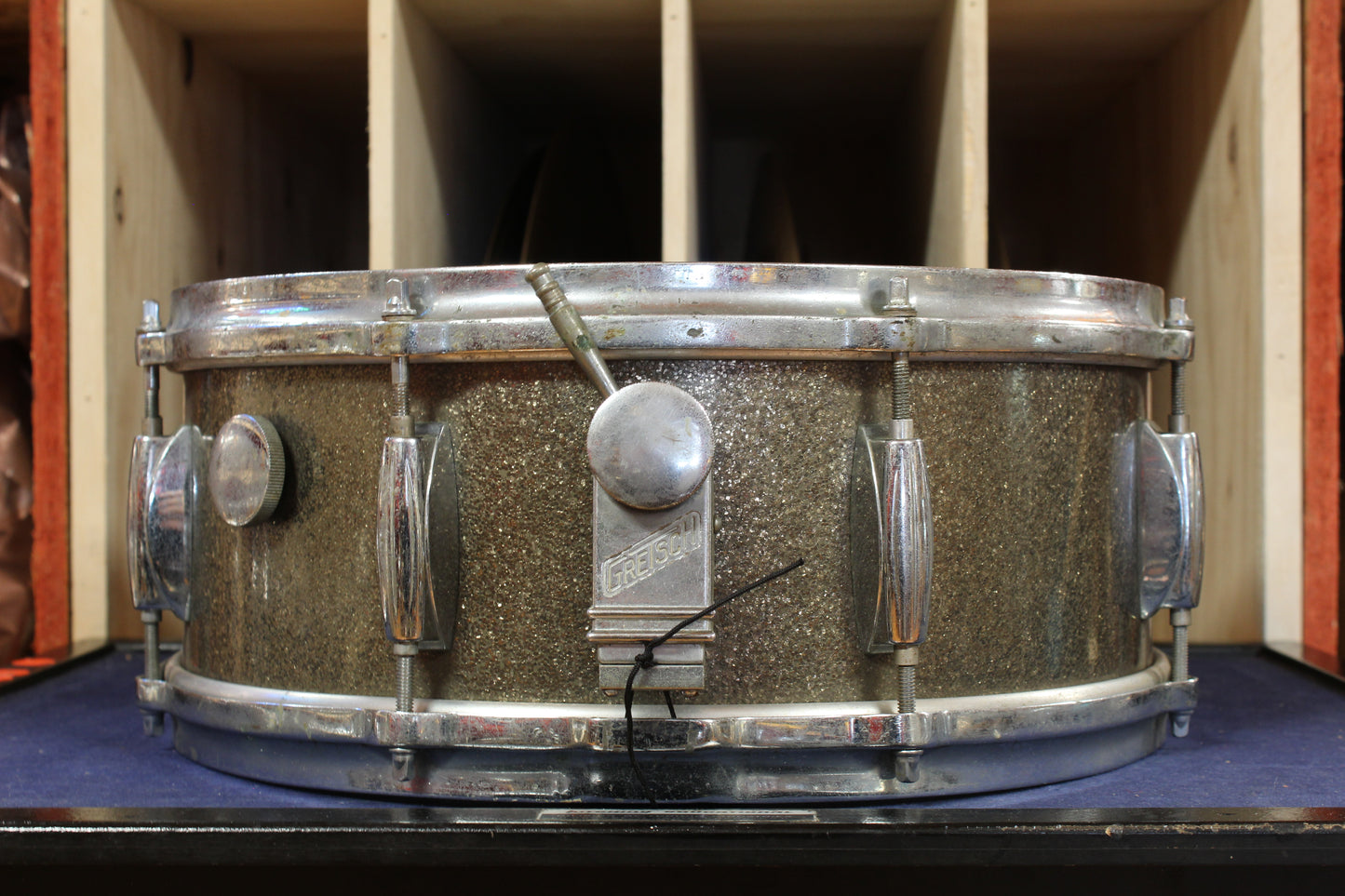 1960s Gretsch 5.5x14 Name Band Model Snare Drum in Starlight Sparkle