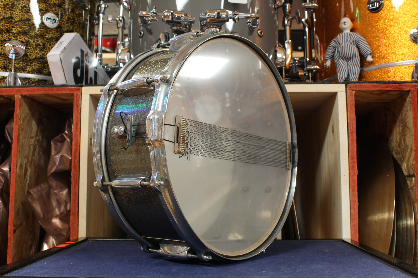 1960s Gretsch 5.5x14 Name Band Model Snare Drum in Starlight Sparkle
