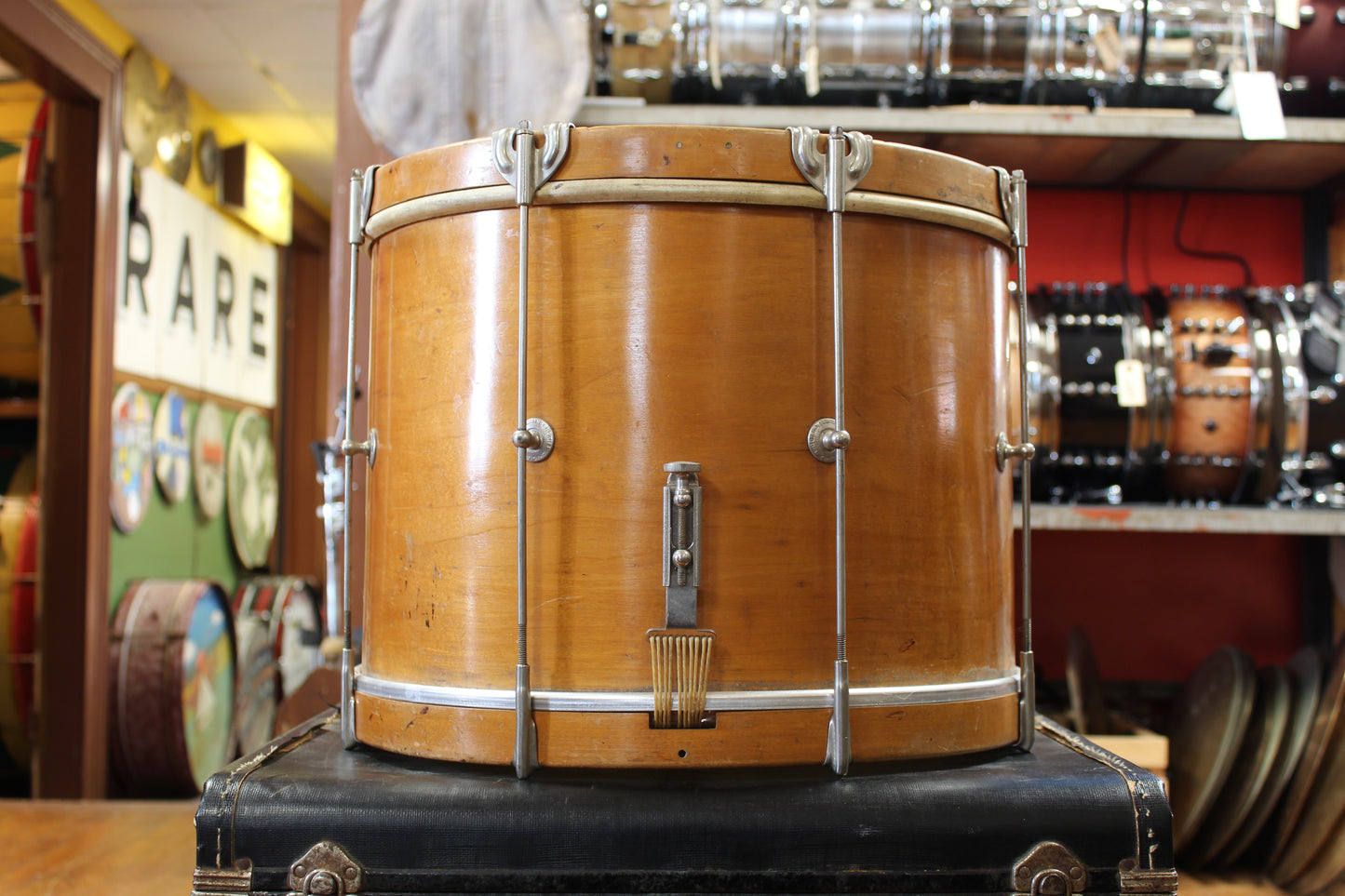 1930s George Stone and Sons 12x16 Marching Snare Drum in Natural Maple
