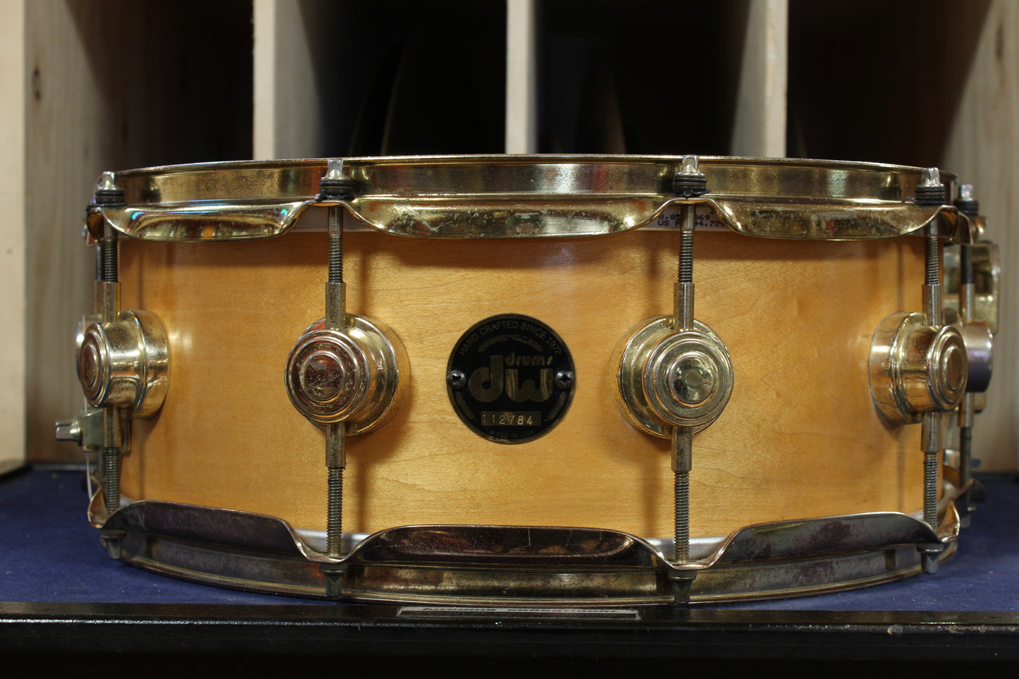 1995 DW Craviotto 5x14 Solid Shell Snare Drum in Satin Maple Finish