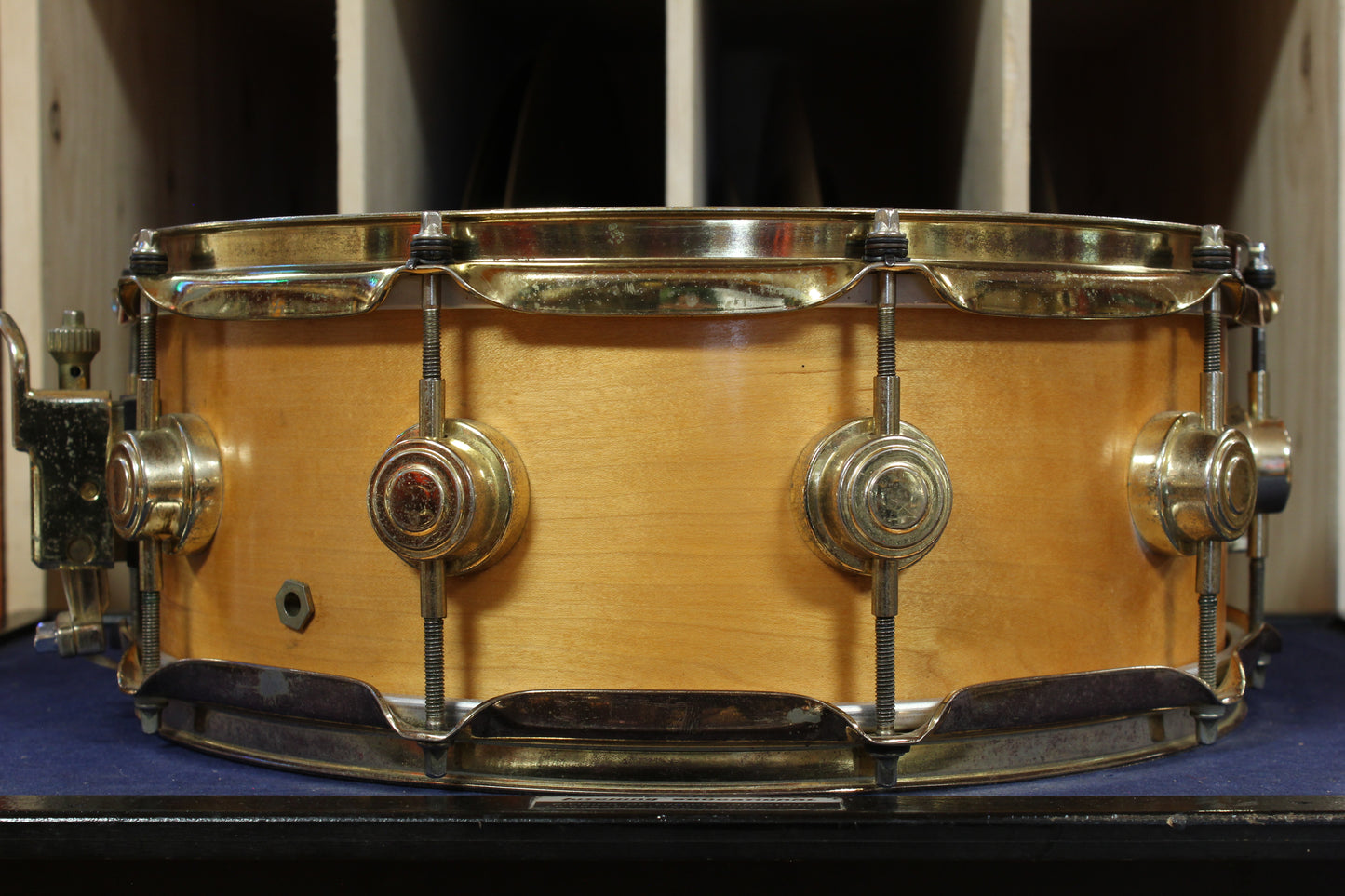 1995 DW Craviotto 5x14 Solid Shell Snare Drum in Satin Maple Finish