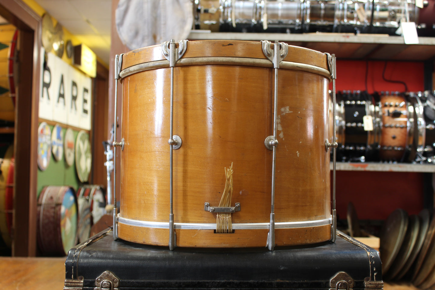 1930s George Stone and Sons 12x16 Marching Snare Drum in Natural Maple