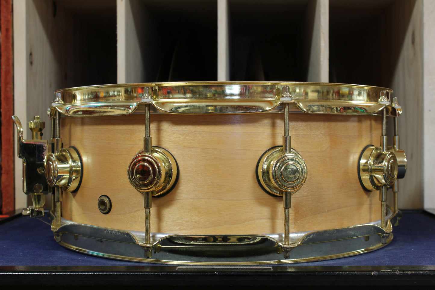 1998 DW Craviotto 5x14 Solid Shell Snare Drum in Satin Maple Finish