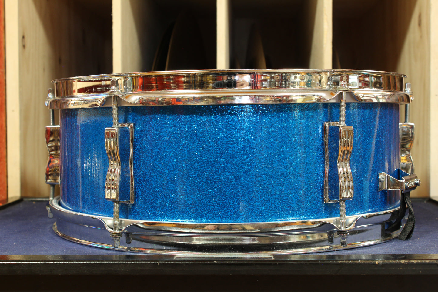 1960s Ludwig 5x14 Pioneer Snare Drum in Blue Sparkle