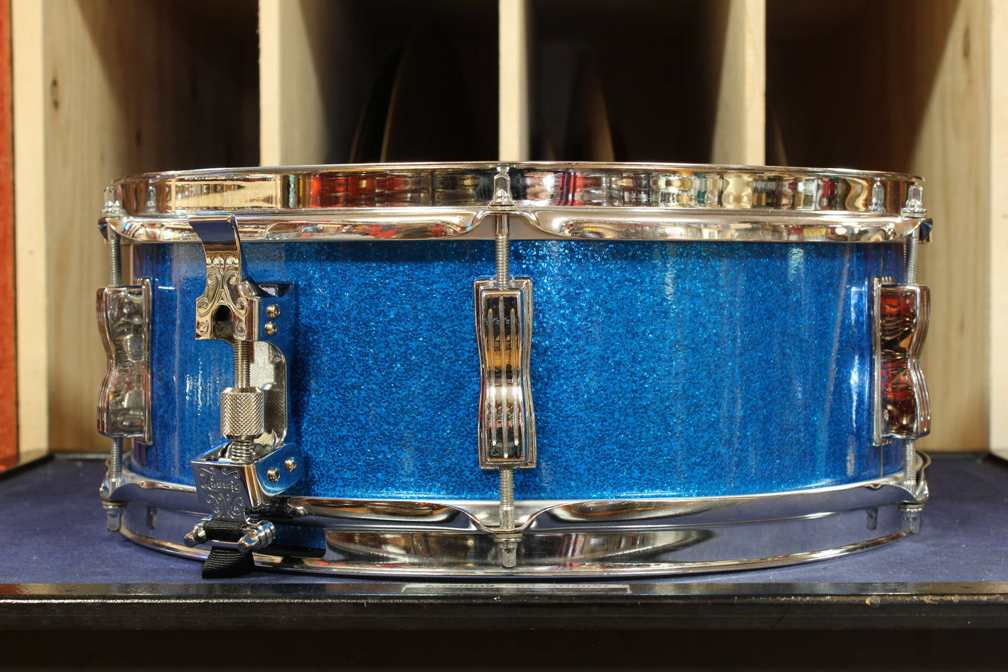 1960s Ludwig 5x14 Pioneer Snare Drum in Blue Sparkle