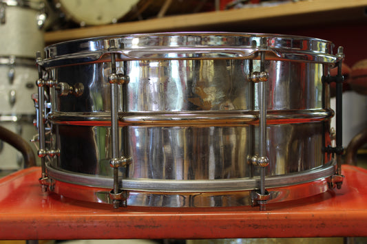 1930s Slingerland Professional Model 6.5"x15" Nickel over Brass Snare Drum
