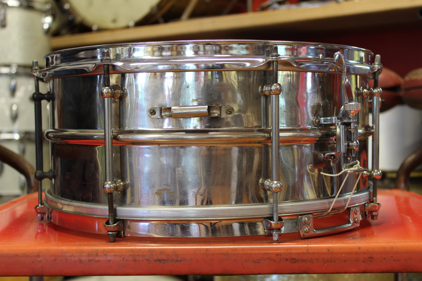 1930s Slingerland Professional Model 6.5"x15" Nickel over Brass Snare Drum