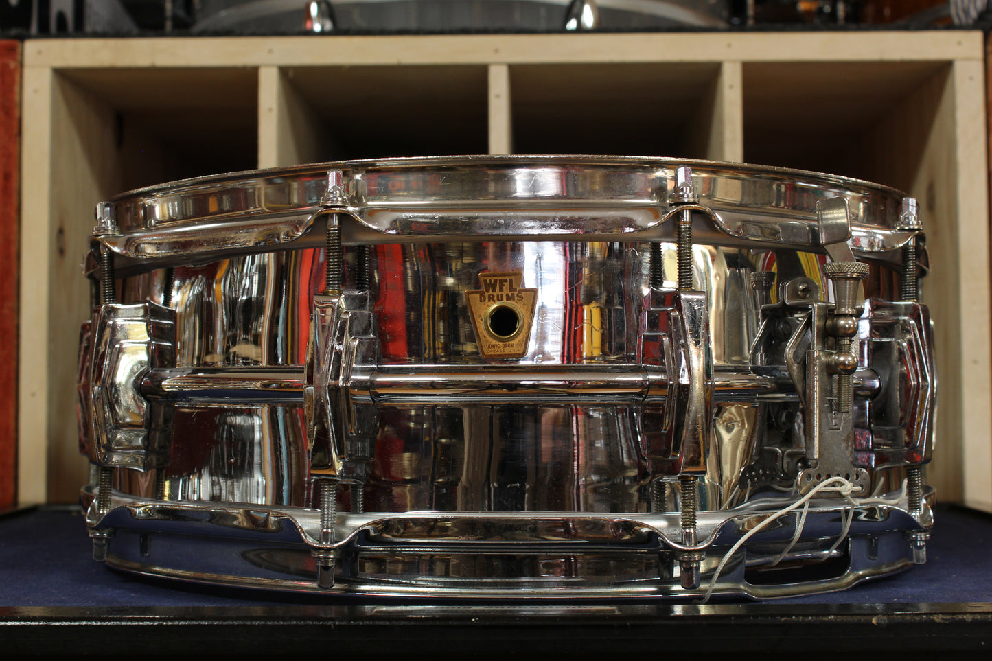 Late 1950s WFL "Super 400" 5x14 Chrome Over Brass Snare Drum