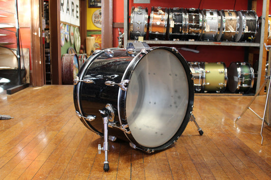 1960s Gretsch Progressive Jazz Outfit in Black Sparkle Rewrap 14x20 8x12 14x14