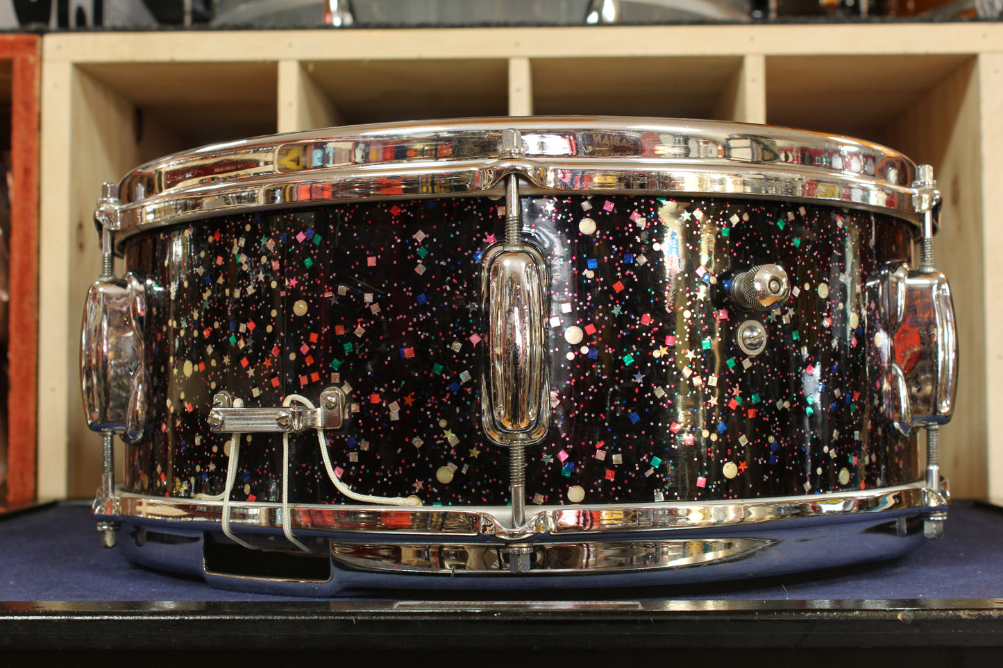 1963 Slingerland 5.5x14 Deluxe Student Model Snare Drum in Mardi Gras Finish