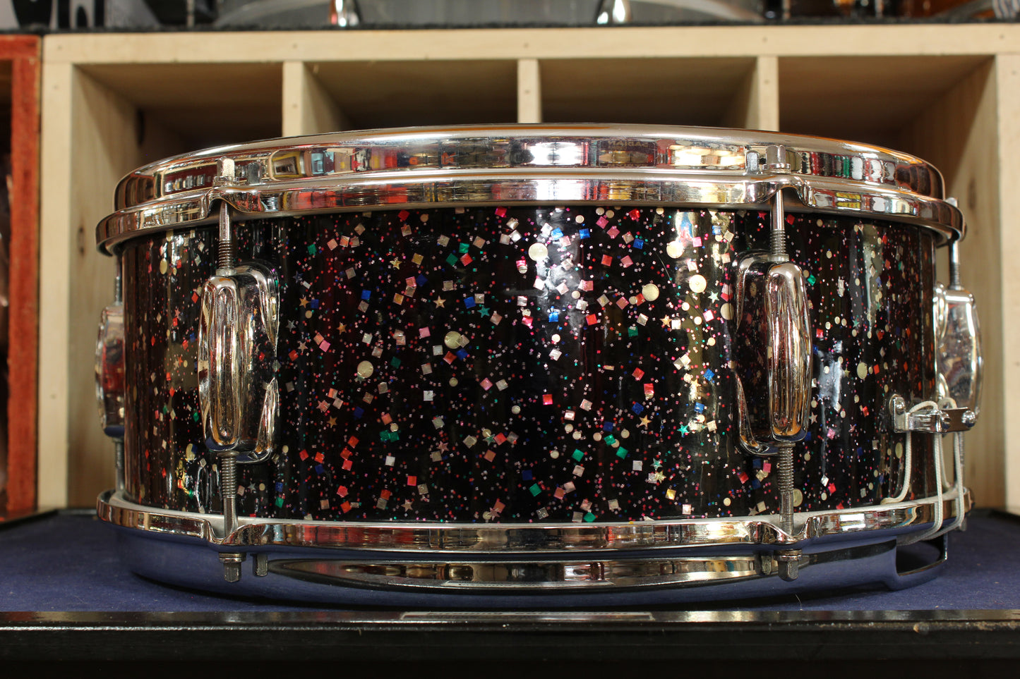 1963 Slingerland 5.5x14 Deluxe Student Model Snare Drum in Mardi Gras Finish