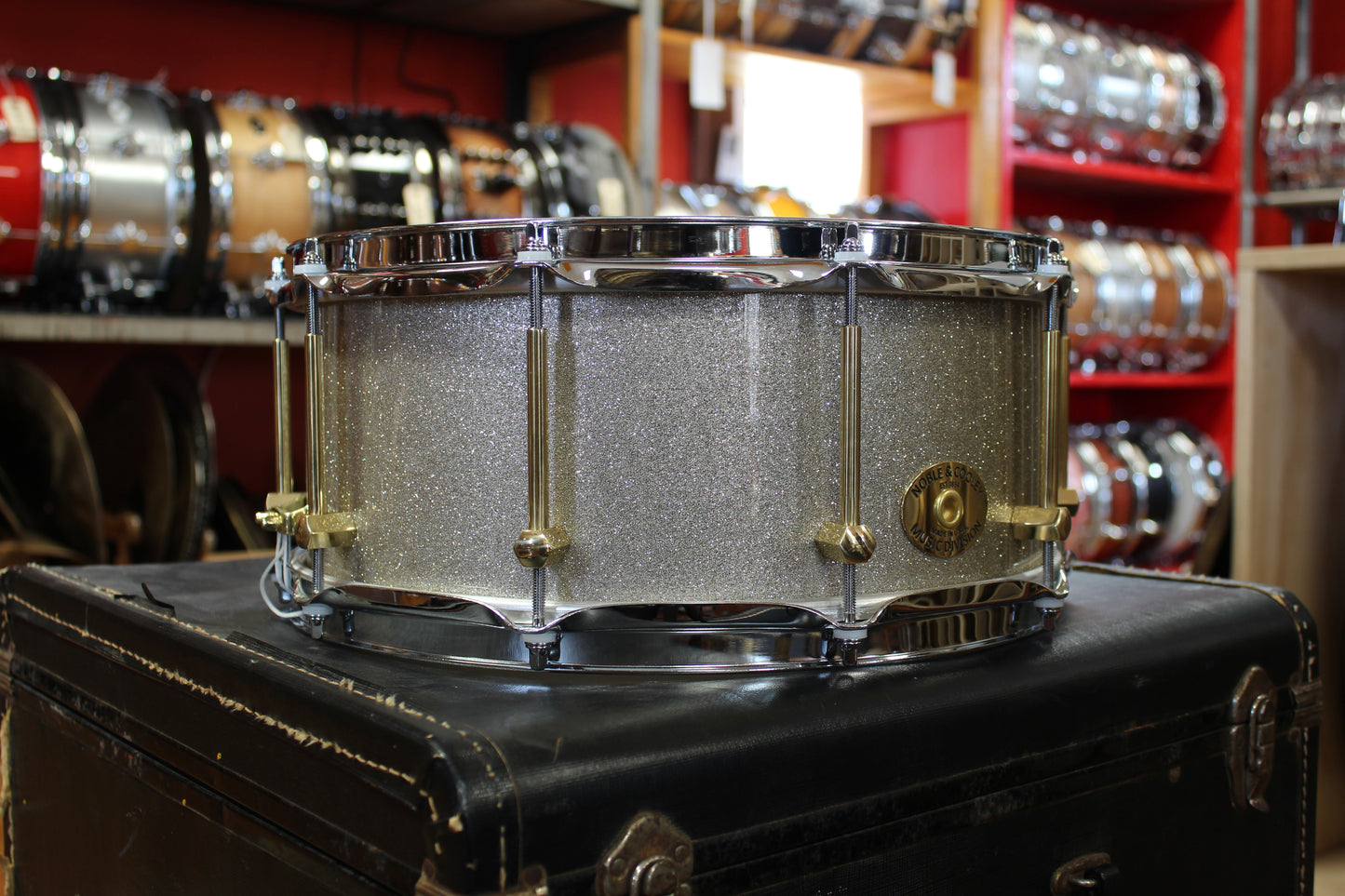 Noble & Cooley Solid Shell 6x14 Maple Snare Drum in Desert Sparkle