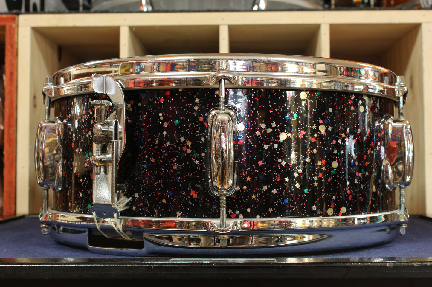 1963 Slingerland 5.5x14 Deluxe Student Model Snare Drum in Mardi Gras Finish