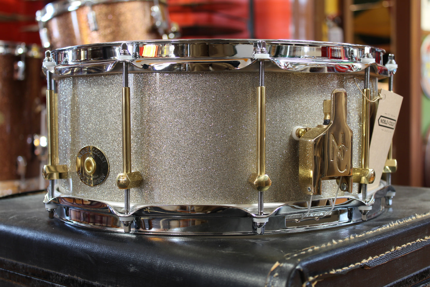Noble & Cooley Solid Shell 6x14 Maple Snare Drum in Desert Sparkle