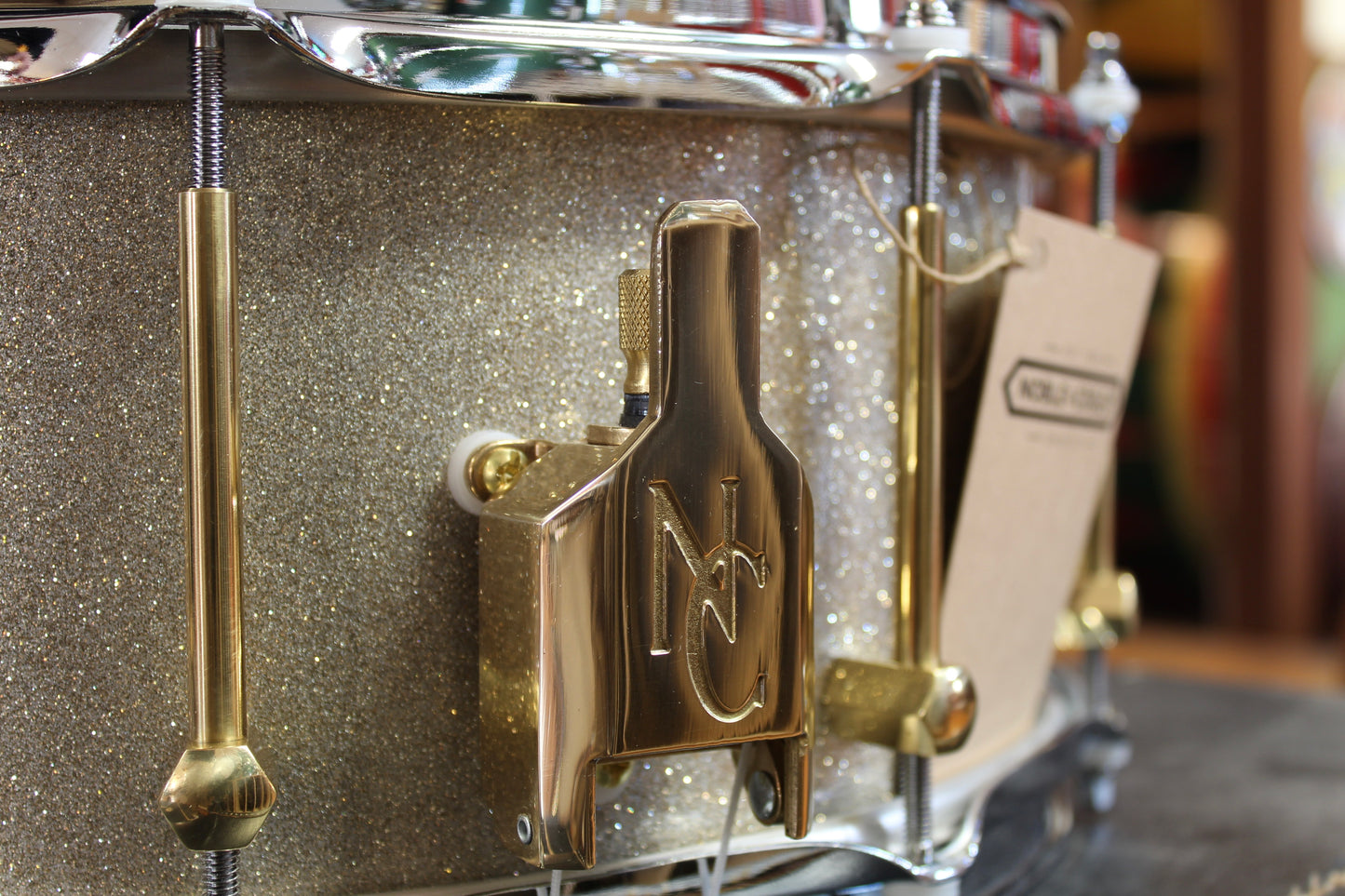 Noble & Cooley Solid Shell 6x14 Maple Snare Drum in Desert Sparkle