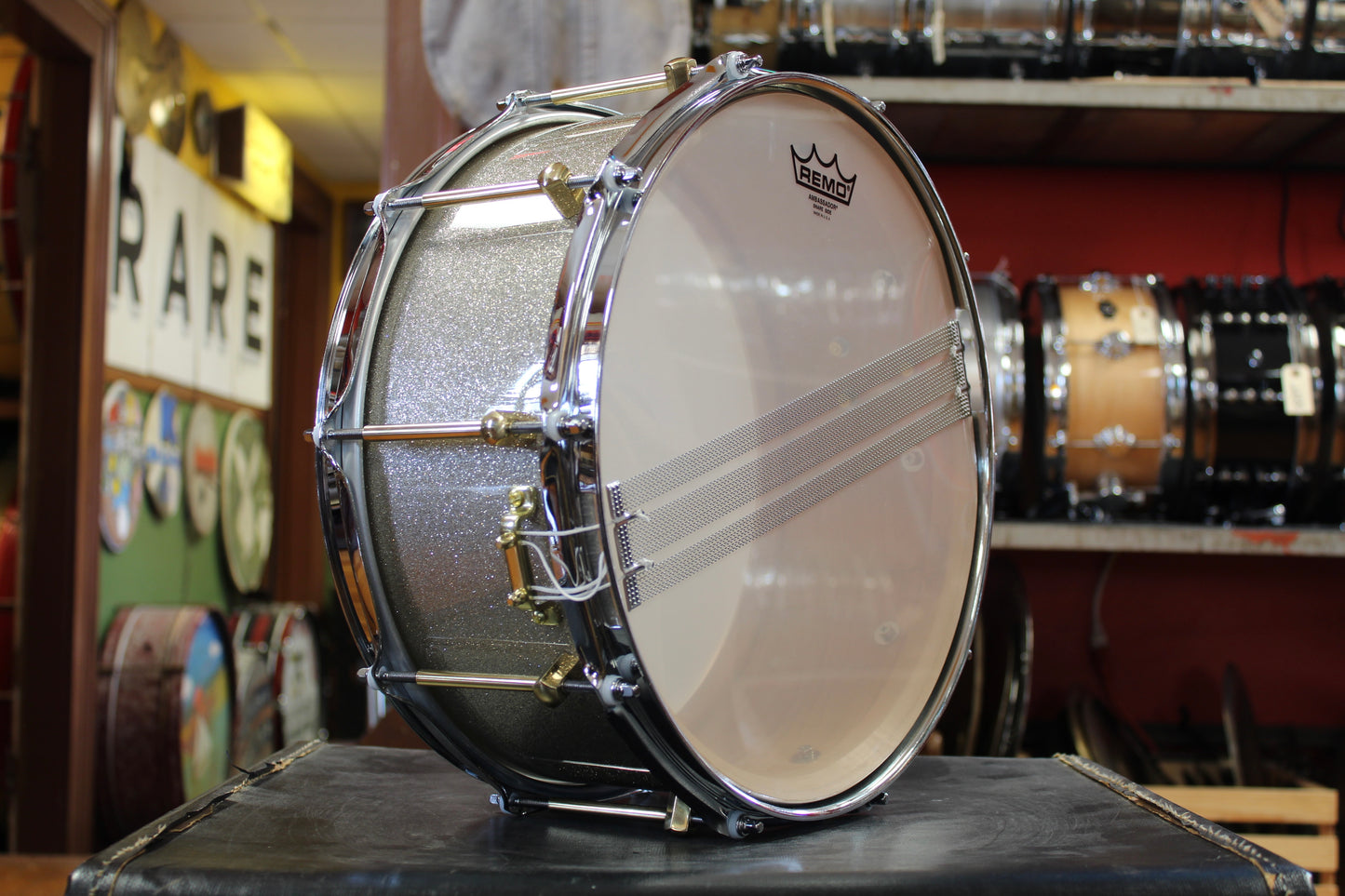 Noble & Cooley Solid Shell 6x14 Maple Snare Drum in Desert Sparkle