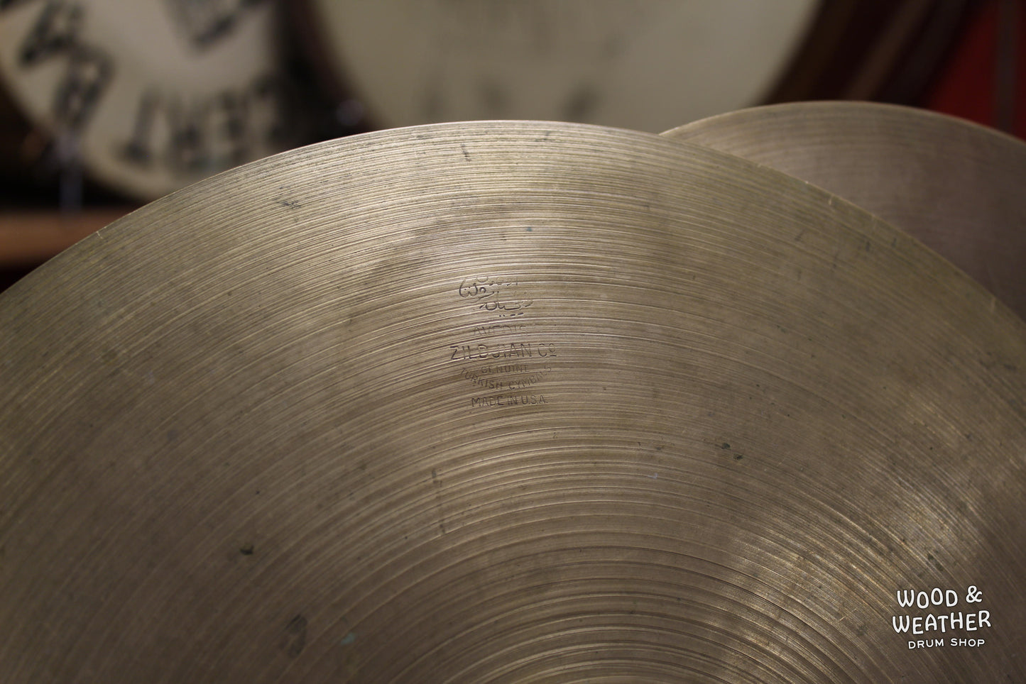 1950s A. Zildjian 14" Small Stamp Hi-Hat Cymbals 685/705g