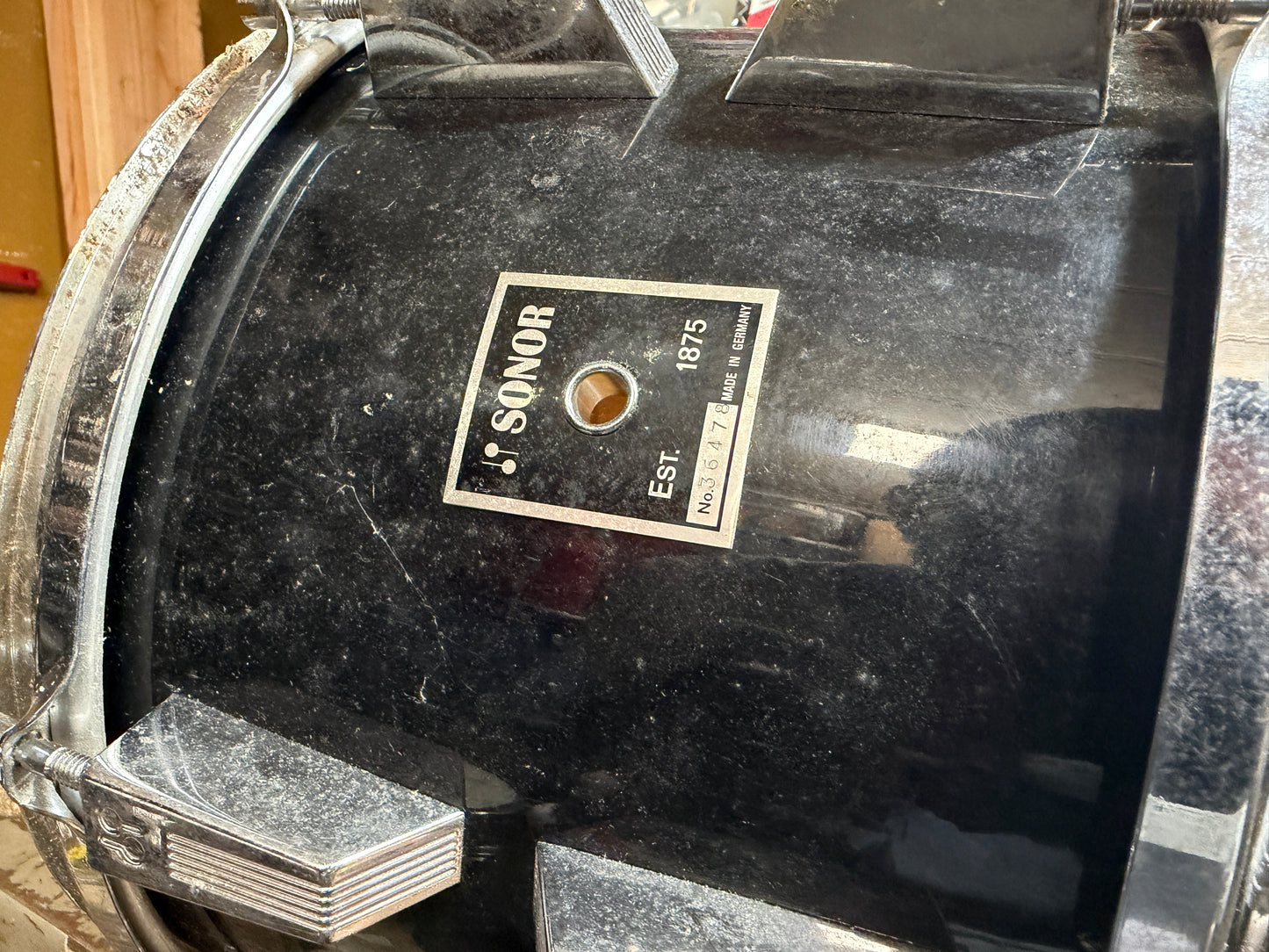 1970s Sonor Phonic Tom 8"x12" in Black Wrap