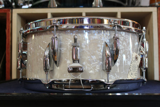 Sonor 6"x13" Vintage Series Beech Snare Drum in White Marine Pearl