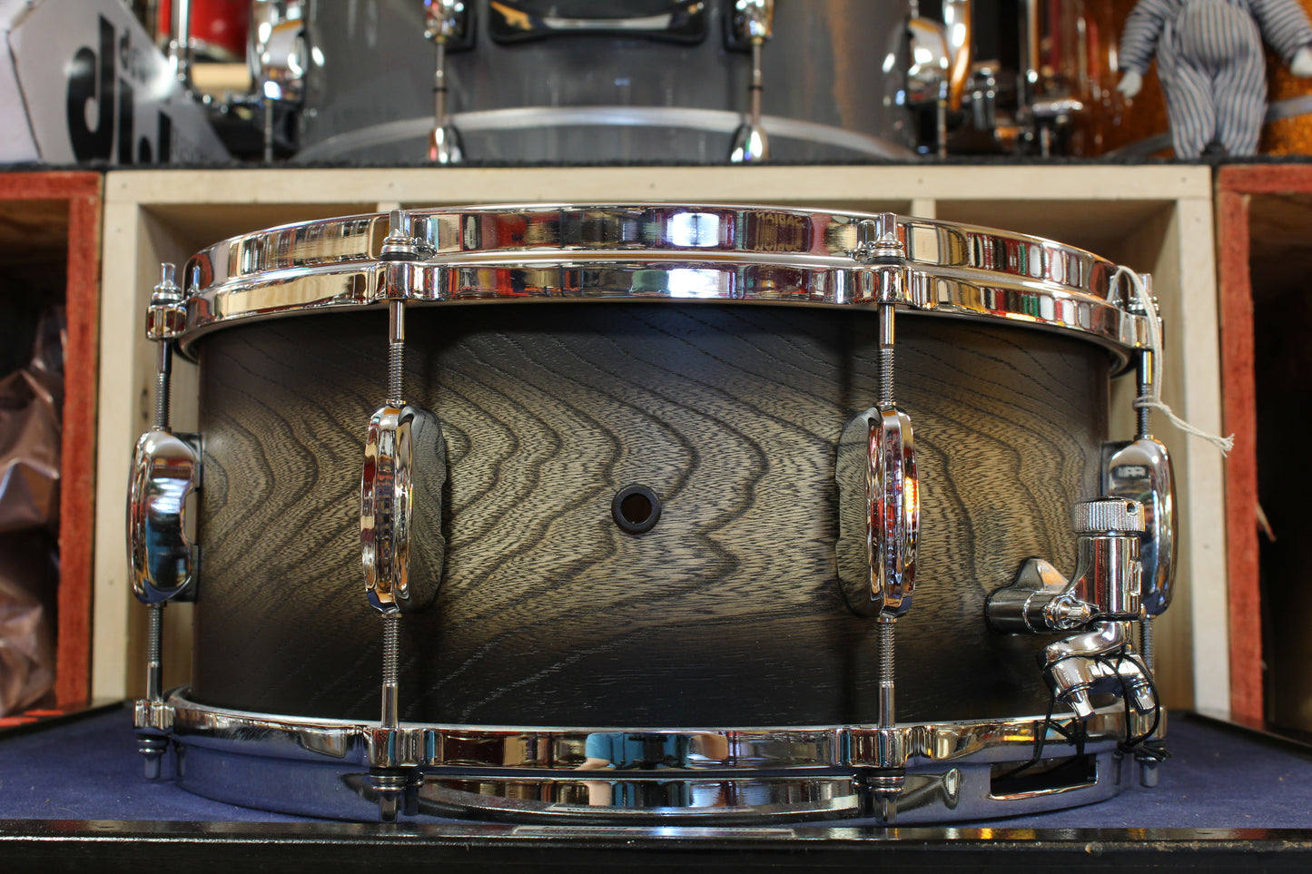 Tama 6.5x14 Star Walnut Snare Drum in Satin Black Japanese Sen Burst